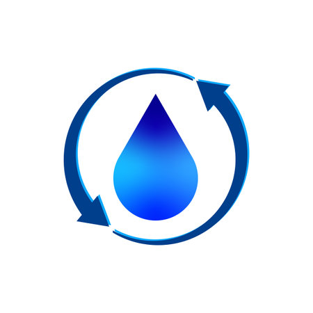 Linear drop circular arrow. Vector illustration.のイラスト素材