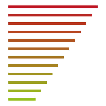 Progress bar. Steps, phases, level indicator. Yardstick meter. Rank, grade, stage chart, graph. Vector illustration.のイラスト素材