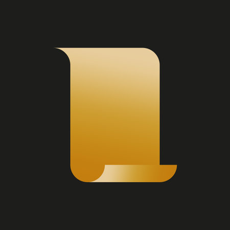 Golden scroll of paper. Old paper. Vector illustration.のイラスト素材