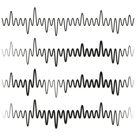 American image with wavy chart pattern. Vector illustration.のイラスト素材