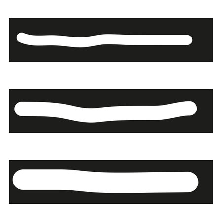 white brush lines on black rectangle. Watercolor brush texture. Vector illustration.のイラスト素材