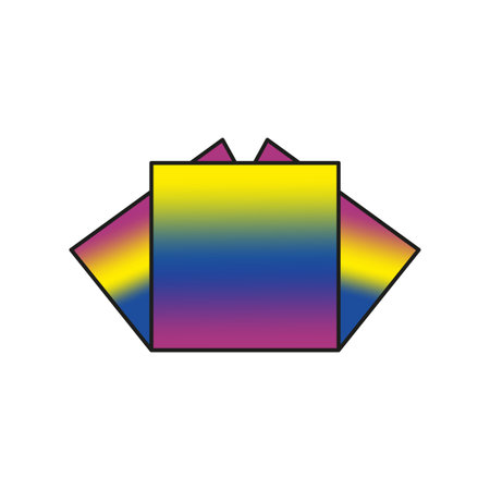 multicolored sheets gradient paper. Web banner layout template. Vector illustration.のイラスト素材