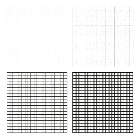 black grids grids squares on white background. Vector illustration.のイラスト素材