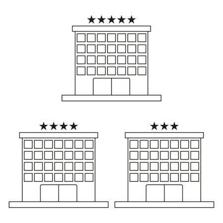 Modern hotels icons, great design for any purposes. Vector illustration.のイラスト素材