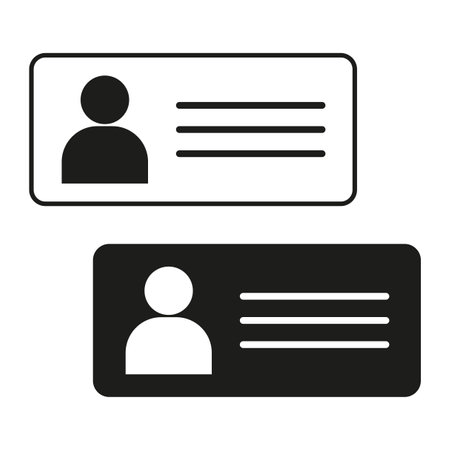 Id card icon on white background. Corporate identity. Vector illustration.のイラスト素材