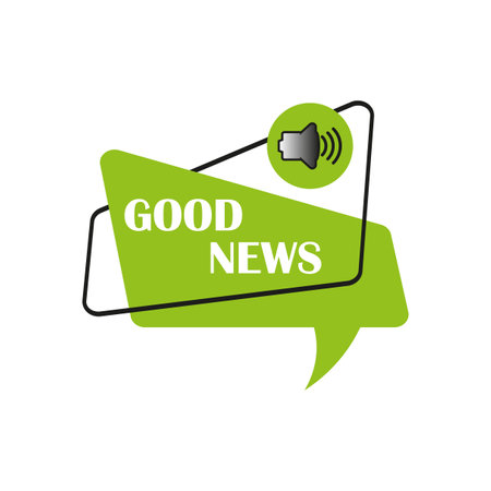 Megaphone with good news. Megaphone banner. Web design. Vector illustration. stock image.のイラスト素材