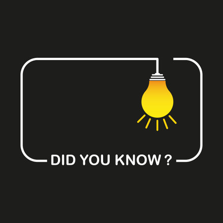 Text frame did you know. Did you know with hanging bulb. Vector illustration.のイラスト素材