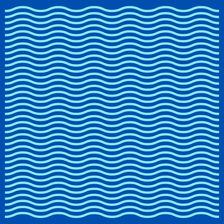 Blue wavy lines background. Seamless pattern. Art line ornament. Vector illustration.