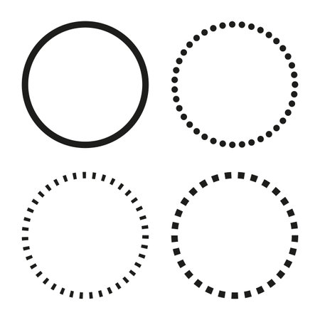 Circles lines set in sketch style. Design icon. Vector illustration.のイラスト素材