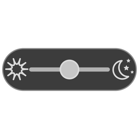 On and Off toggle switch buttons. Light and Dark Buttons. Day night switch. Vector illustration.のイラスト素材