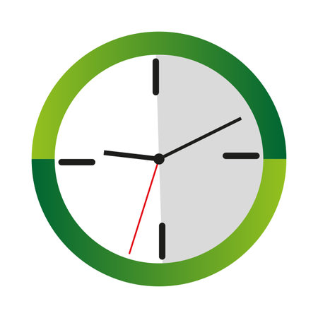 Clock flat icon on a white background. vector illustration.