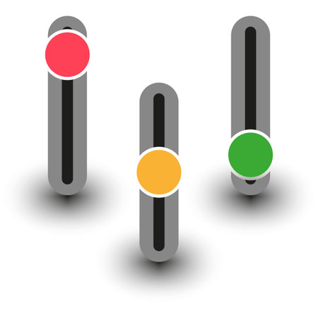 Button template in 3 state. Vector illustration.のイラスト素材