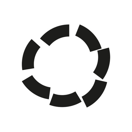 modern logo design, broken circle shapes, circle brick blok. Vector illustration. stock image.のイラスト素材