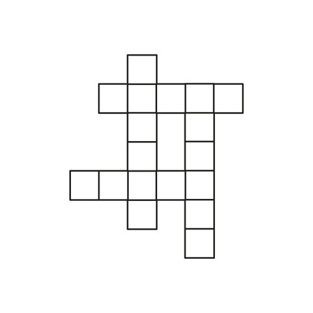 crossword icon. Word puzzle game with an iconic logo. Vector illustration. stock image.のイラスト素材