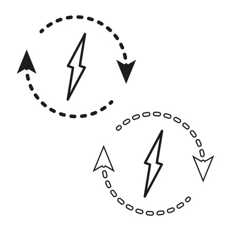 backup power engine icon, consumption voltage sustainable, auto supply battery energy, lightning bolt. Vector illustration. Stock picture.のイラスト素材