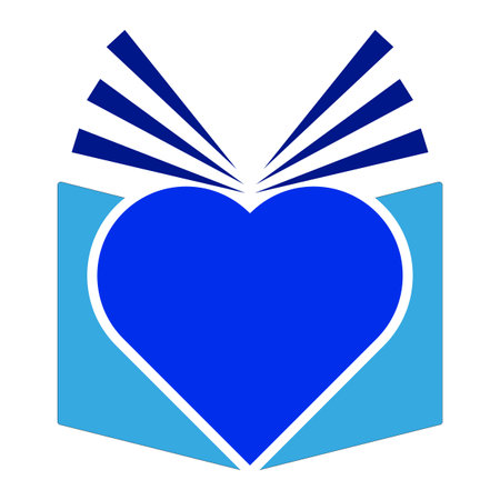 heart and book logo. School love logo. Vector illustration. stock image.のイラスト素材
