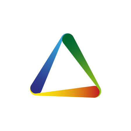 Triangle, colored. business card template. Vector illustration. stock image.のイラスト素材