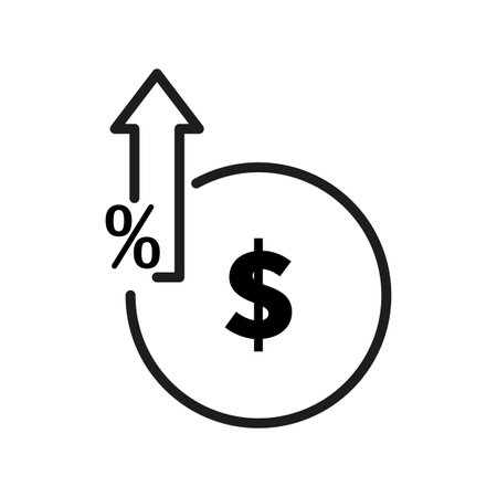 Money dollar up arrow. Vector illustration. stock image.のイラスト素材