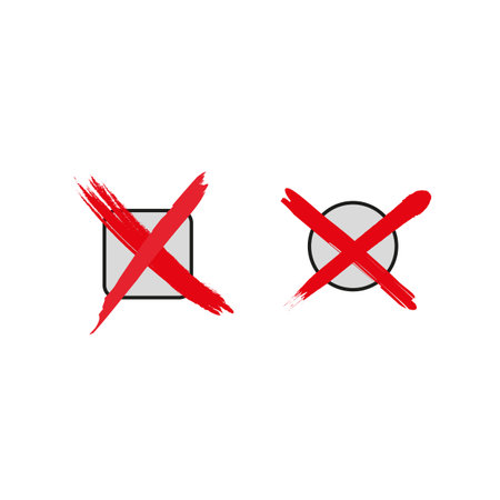 No symbol. Cross sign or x mark icon. Vector illustration. stock image.のイラスト素材