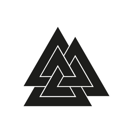 Valknut symbol icon. Vector illustration. EPS 10.のイラスト素材