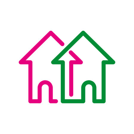 logo house city. icon village. Vector illustration. stock image.のイラスト素材