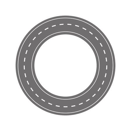 Circular road icon. Vector illustration. stock image.のイラスト素材