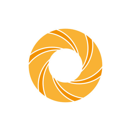 Spiral unusual orange logo. Vector illustration. EPS 10.のイラスト素材