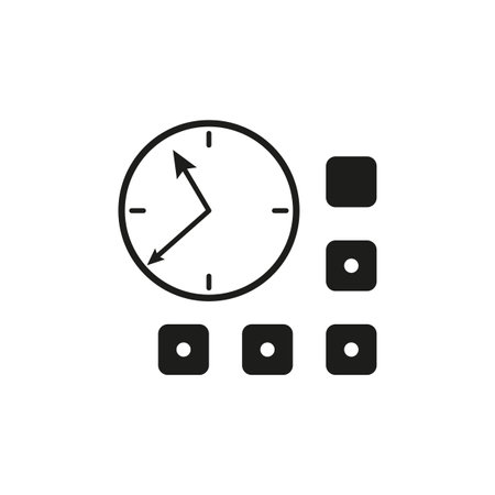 Time management icon. Vector illustration. EPS 10.のイラスト素材