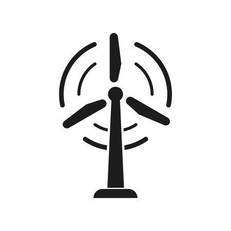 Wind power icon. Vector illustration. Eps 10.のイラスト素材