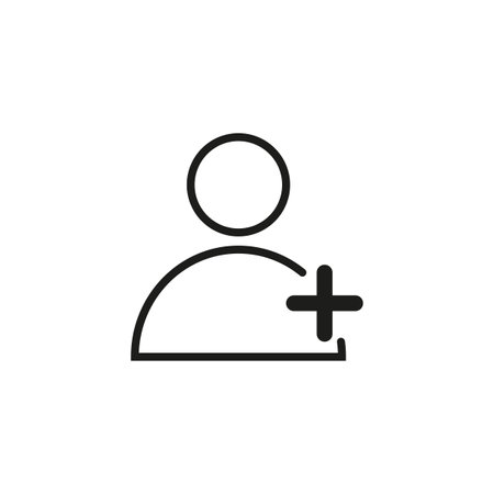 Add user, account, profile icon. Vector illustration. Eps 10.のイラスト素材