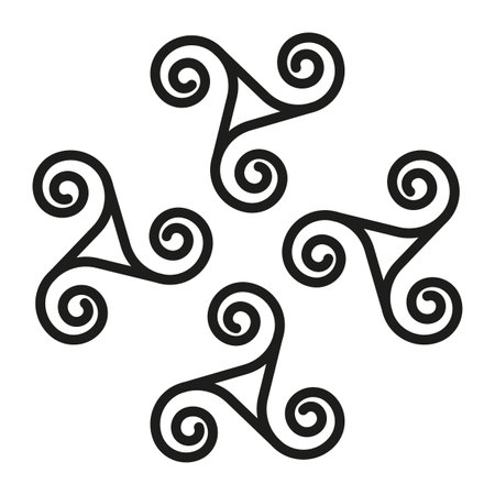 Triskel icon. Triskel part of the pattern. Vector illustration. Eps 10.のイラスト素材