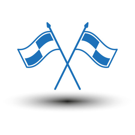 Racing flag icon. Vector illustration. Eps 10.のイラスト素材