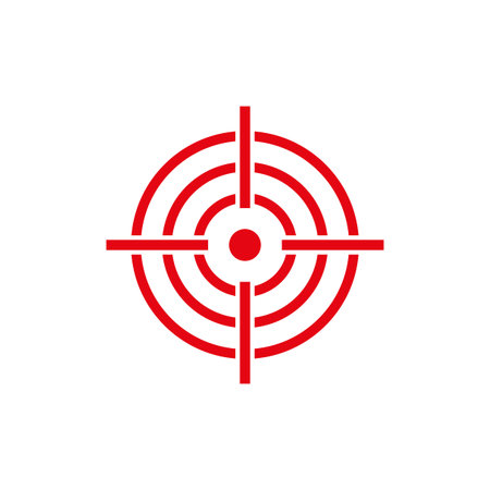 Red target. Sight for shooting. Vector illustration. Eps 10.のイラスト素材