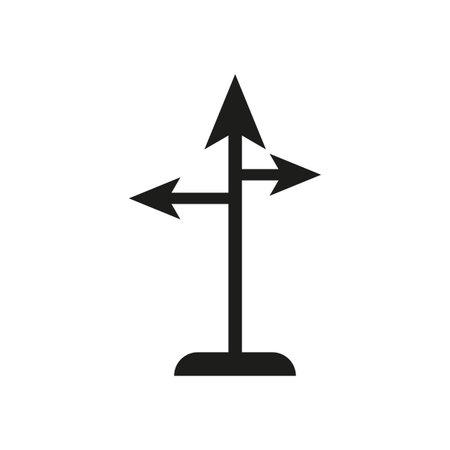 Branching arrow icon. Vector illustration. Eps 10.のイラスト素材