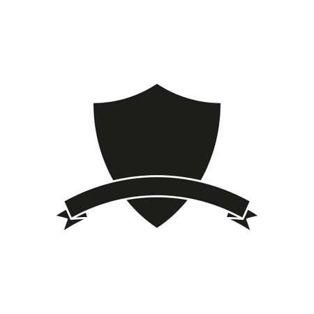 Shield banner icon. Vector illustration. EPS 10.のイラスト素材