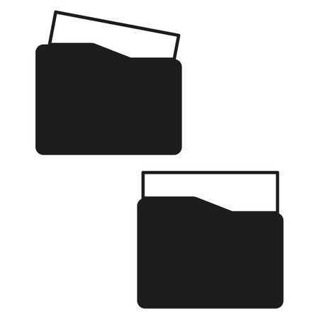 Folder icon set. Vector illustration. EPS 10.のイラスト素材