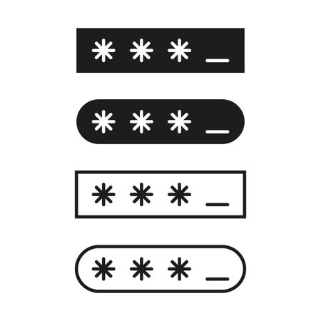 Password icon set. Vector illustration. EPS 10.のイラスト素材