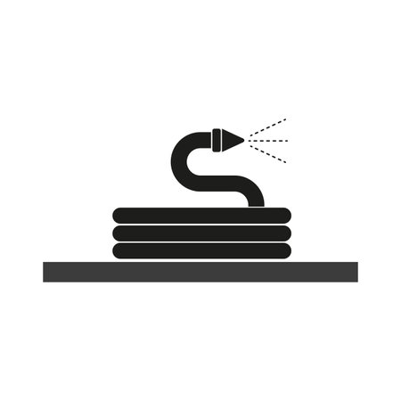 Hosepipe water icon. Vector illustration. EPS 10.のイラスト素材