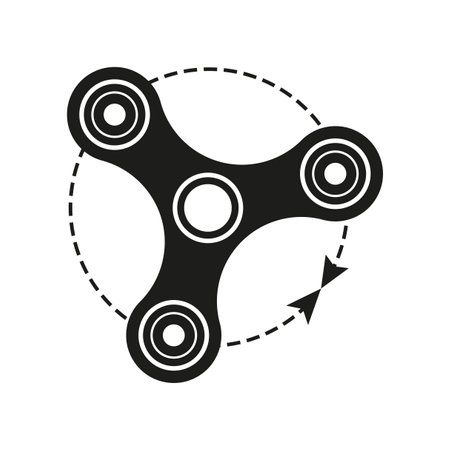 Hand spinner toy icon. Fidget spinner icon. Vector illustration. EPS 10.のイラスト素材