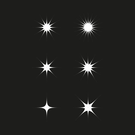 set of sparkle lights stars. Vector illustration. EPS 10.のイラスト素材