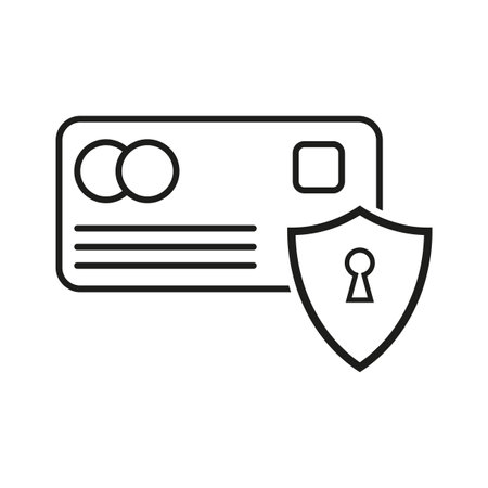 Secure payment icon. Security credit card icon. Banking card symbol. Vector illustration. EPS 10.のイラスト素材