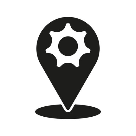 Options, pin, setting icon. Vector illustration. EPS 10.のイラスト素材