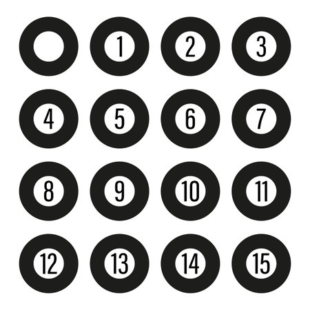 Pool ball icon set. Vector illustration. EPS 10.のイラスト素材