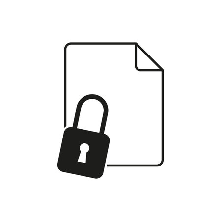 File lock icon. Vector illustration. EPS 10.のイラスト素材