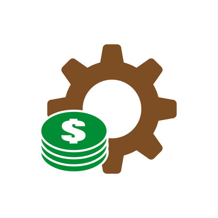 Development cost. Icon for web site. Vector illustration.のイラスト素材