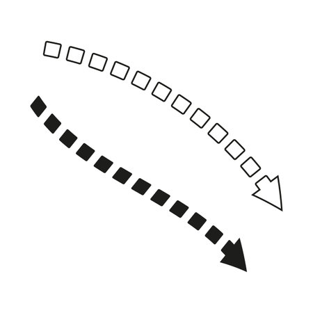 Dotted decline icon. Vector illustration. EPS 10.のイラスト素材