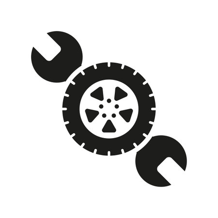 Tire service icon. Vector illustration. EPS 10.のイラスト素材