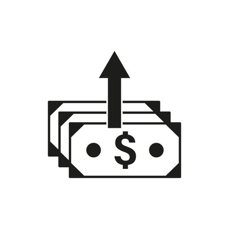 Spend banknotes icon. Vector illustration. EPS 10.のイラスト素材