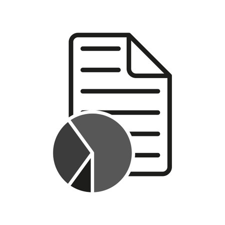 Pie chart document icon. Vector illustration. EPS 10.のイラスト素材