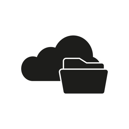 Cloud folder icon. Vector illustration. EPS 10.のイラスト素材